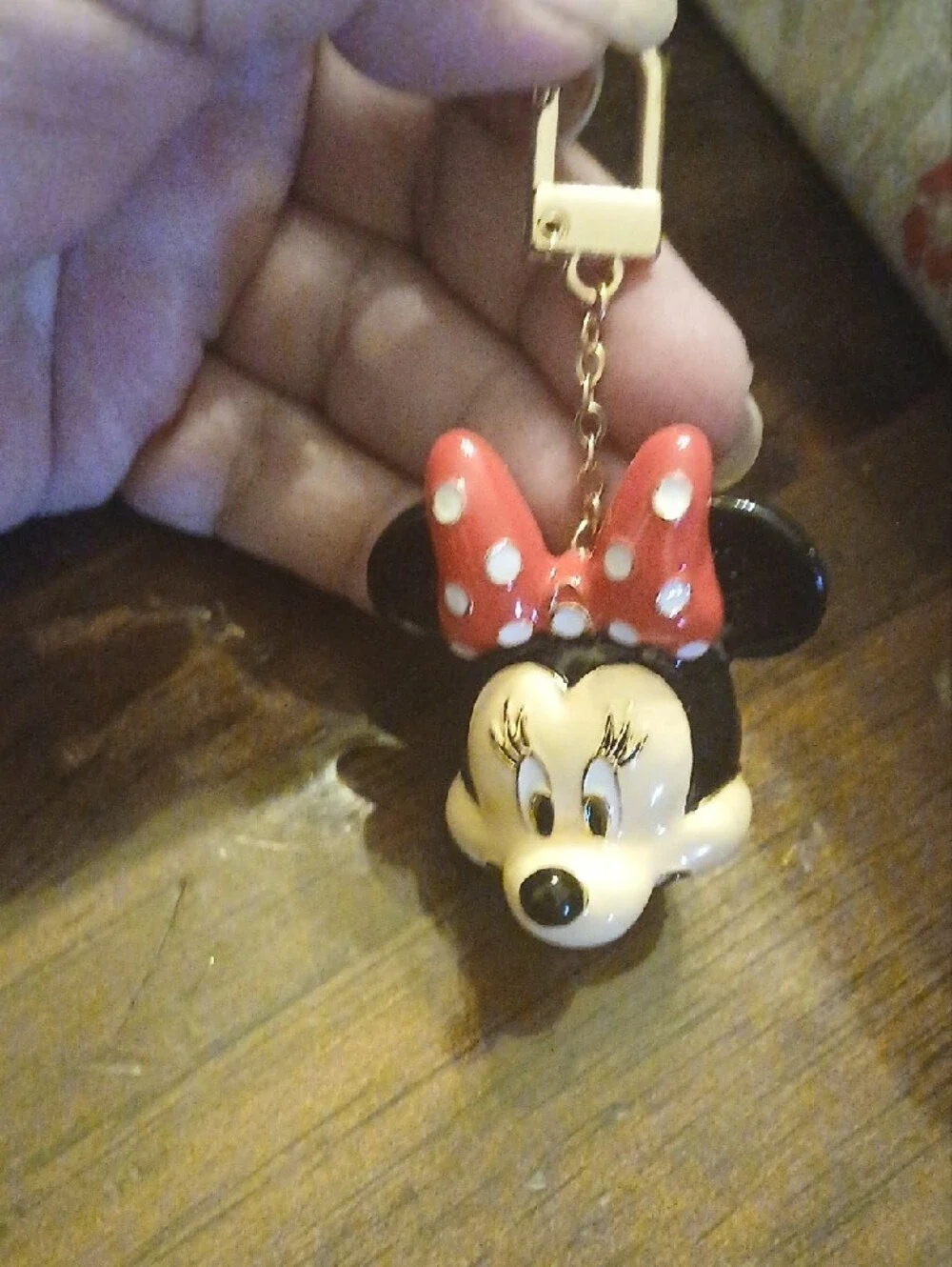 Minnie Mouse Red Bow Bag Charm Or Key Ring
